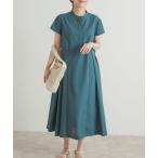 【アーバンリサーチドアーズ】『UR TECH Smart Linen Touch』ウエストサイドタックワンピース
