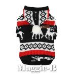 ショッピングカウチン ペット用品 犬 犬の服 秋冬PUPPIA カウチン柄フード付セーター 黒