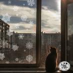 ウォールステッカー クリスマス  飾り付け 室内装飾 シール 壁紙 壁面 玄関 パーティー おしゃれ 雪の結晶・ホワイト
