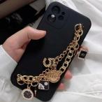 iPhone オシャレな チャーム チェーン iphone16ケース 14 15 13 pro max plus プロ マックス 11 12 13 7 8 mini ミニ x xr