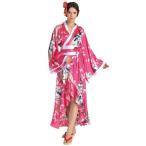 Tokyo Wish 花魁風 着物ドレス ピンク XL