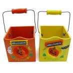 Yahoo! Yahoo!ショッピング(ヤフー ショッピング)ハロウィンウッドバケツ 2個セット キャンディペール 小物入れ