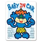  машина стикер младенец костюм мульт-героя . минут синий . мужчина BABY IN CAR baby in машина Bay Be in машина машина магнит стикер .. пачка соответствует 210 иен ~