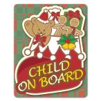  машина стикер Рождество медведь . Рождество ботинки CHILD ON BOARD детский on панель машина магнит стикер .. пачка соответствует 210 иен ~