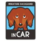  машина стикер миниатюра Dux fn Delon g можно выбрать шерсть цвет все 3 вид MINIATURE DACHSHUND IN CAR машина магнит .. пачка соответствует 210 иен ~