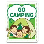 Yahoo! Yahoo!ショッピング(ヤフー ショッピング)車ステッカー キャンプ 家族パパとママと女の子 GO CAMPING キャンプへ行こう アウトドア レジャー 車マグネットステッカー ゆうパケット対応210円〜