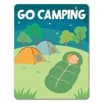 Yahoo! Yahoo!ショッピング(ヤフー ショッピング)車ステッカー キャンプ シュラフのある風景 GO CAMPING キャンプへ行こう アウトドア レジャー 車マグネットステッカー ゆうパケット対応210円〜