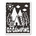 Yahoo! Yahoo!ショッピング(ヤフー ショッピング)車ステッカー キャンプ テント シルエット GO CAMPING キャンプへ行こう アウトドア レジャー 車マグネットステッカー ゆうパケット対応210円〜