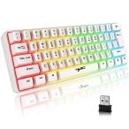 L500 ワイヤレスブルートゥースゲーミングキーボード LEDバックライト エルゴノミクス ミニキーボード 2.4Ｇワイヤレス接続 5.0Blueto