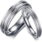 Rockyu ジュエリー 人気 ブランド 結婚指輪 ステンレス レディース キラキラ シルバーリング 15号