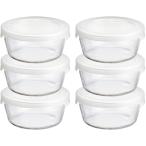 ハリオ 耐熱ガラス製 保存容器 丸 300ml MST-30-TW 6個セット