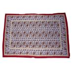 インドのマルチカバー シングルサイズ・ベッドシーツ テーブルクロス等に エスニック アジアン ファブリック 布