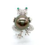 B164:K18WG黒蝶真珠エメラ...