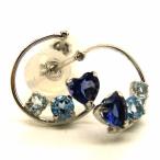 Yahoo! Yahoo!ショッピング(ヤフー ショッピング)PC1437:K18WG アイオライト ブルートパーズ ピアス