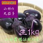 山形県置賜名物 薄皮丸茄子 なす ナス 天然農薬栽培 朝採り発送 生1ｋｇ クール便