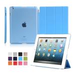 iPad 2/iPad 3/iPad 4通用 四つ折り スマート カバー ケース 分離式 オートスリープ (ブラック、ブルー、グリーン、グレー、ピンク)全5色選択