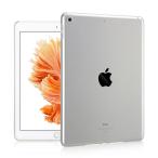 iPad 9.7インチ 第5/6世代 2017/2018 用 TPU クリア ソフト バック カバー 透明 背面 ケース 落下防止 フルカバー 黒