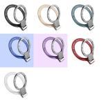 iPhone シリーズ、スマホ用 マグネットリング　スタンド　Magsafe充電対応 （黒、銀、ネイビー、紫、赤、金、ダークグリーン）7色選択