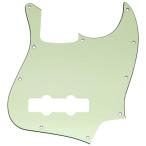 Musiclily 10 穴 JBジャズベースピックガードFender USA/Mexico製Standard Jazz Bass用、3Pミント