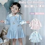  Kids One-piece девочка Polo One-piece короткий рукав весна лето воротник имеется медведь рисунок casual симпатичный посещение детского сада посещение школы обычно надеты выход входить . тип входить . тип голубой розовый 