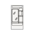 ショッピングbts クリナップ　M-501CTSN　ミラーキャビネット(1面鏡・くもり止めヒーター無し) BTSシリーズ 間口50cm 奥行13cm 高さ102cm [♪△]