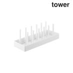 ショッピングymz tower キッチン 山崎実業 1361 シンク下幅調節鍋蓋＆フライパン収納スタンド タワー W40 ホワイト