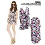 ミンクピンク MINK PINK ブラウス シャツ トップス レディース ノースリーブ 夏 おしゃれ 花柄 大きいサイズ 襟付き 袖なし 後ろ長め 黒 ブラック