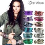 Yahoo! Yahoo!ショッピング(ヤフー ショッピング)グッドワークス ブレスレット レディース メンズ レザー 革 ラップブレス アンクレット ペア ブランド プレゼント Good Works Rainbow Metallic