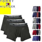 トミーヒルフィガー TOMMY HILFIGER ボクサーパンツ 3枚セット メンズ アンダーウェア 下着 ロゴ コットン 大きいサイズ ブランド プレゼント 黒 ブラック
