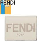 ショッピングフェンディ フェンディ FENDI 財布 二つ折り財布 ミニ財布 小銭入れあり レディース メンズ フェンディ ローマ レザー 本革 ブランド プレゼント 白 ホワイト