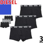 ディーゼル DIESEL ボクサーパンツ アンダーウエア 下着 3枚セット メンズ ロゴ コットン 無地 おしゃれ 大きいサイズ ブランド プレゼント 黒 ブラック グレー