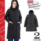 トラディショナル ウェザーウェア グランジ レディース キルティング コート ロングコート ジャケット 撥水 防寒 ブラック ネイビー 黒