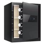  электронный сейф сенсорная панель (45cm, чёрный ) аутентификации по отпечаткам пальцев сигнализация c функцией стена установка соответствует 