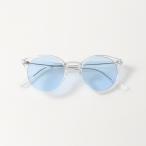  Boston прозрачный солнцезащитные очки голубой линзы прозрачный рама женский мужской с футляром незначительный цвет 