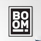 BOOM Typography Print A3 アート ポスター  NATIVE STATE（UK）タイポグラフィー 北欧 リビング Pop Art Poster