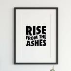 Rise From The Ashes Typography Print A3 アート ポスター  NATIVE STATE（UK）タイポグラフィー 北欧 リビング Pop Art Poster