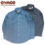 送料無料  CAMCO【カムコ】2 WORK L/S 長袖 シャンブレーシャツ ワークシャツ フラップポケット仕様 S-LL(XL) 長袖シャツ