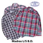 NET限定　期間限定(5/10-5/31)　マドラスフェア対象品 送料無料 BAGGY【バギー】2 SN MADRAS B.D L/S 長袖 マドラスチェック メンズ(男性用)【smtb-m】