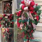 クリスマスリース クリスマス スワッグ 大きい オーナメント ナチュラル リース ドア 玄関 庭園 部屋 壁飾り ガーランド 新年飾り