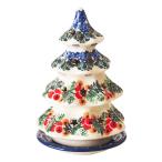 クリスマスツリー (17.5cm) キャンドルホルダー もみの木 ツェラミカ アルティスティチナ 陶器 クリスマス ツリー ポーリッシュポタリー