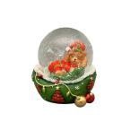 レジン ドッグ スノードームツリー 高さ4.9cm / クリスマス 装飾 デコレーション おしゃれ 飾り インテリア オブジェ 置物 ミニサイズ 小さめ スノードーム