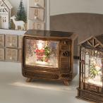 スノーイング テレビ ライトランタン ミュージック付き 幅14cm / クリスマス 電池 USB 装飾 おしゃれ オブジェ 置物 卓上 ライトスタンド テレビ 飾り付け