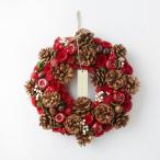 ショッピングリース クリスマス リース レッドアップル&ホワイトベリー Mサイズ 直径32cm / クリスマス ツリー デコレーション おしゃれ 飾り かわいい オーナメント 壁掛け