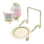 カップ＆ソーサースタンド / ステンレス製 カップ ソーサー 皿 スタンド ディスプレイ おしゃれ 飾る カフェ 喫茶 店舗 ティー カップ コーヒーカップ 99995