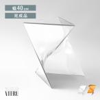 サイドテーブル スリム 幅40 おしゃれ ベッドサイドテーブル モダン ポリカーボネート クリア 完成品 小さめ ソファ横 玄関 カフェテーブル モダン 透明 三角