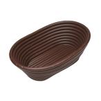 洗える発酵かご 茶 楕円 内寸 約 19cm プラスチック製 コルプ型 BPAフリー [P21O]