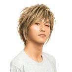 ＷＩＧＧＹ ＲＩＣＨメンズ ミディアムウルフ（ミックスゴールド）金髪 ウィッグ アニメ キャラクター