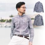 ショッピングダンガリー かりゆしウェア 沖縄 アロハシャツ MAJUN マジュン かりゆし 結婚式 メンズ長袖シャツボタンダウン 送料/代引手数料無料 シンコウセンダンガリー（長袖）