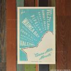Nick Kuchar Retro Hawaii Travel Print North Shore Oahu Surf Map 30.5¡ß45.7cm ¥Ï¥ï¥¤¥¢¥ó»¨²ß ¥Ë¥Ã¥¯ ¥«¥Ã¥Á¥ã¡¼ ¥µ¡¼¥Õ ¥¢¡¼¥È ¥ì¥È¥í ¥Ï¥ï¥¤ ¥×¥ê¥ó¥È
