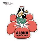  Roo z man стикер [ALOHA TROPICAL VIBES][looseman LOOSEMAN стикер водонепроницаемый серфинг Гаваи Surf наклейка запад набережная машина чемодан custom ]